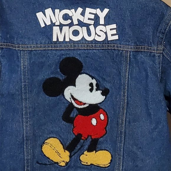 Disney Blue Jean Jacket with Mickey Mouse Design - Picture 2 of 3